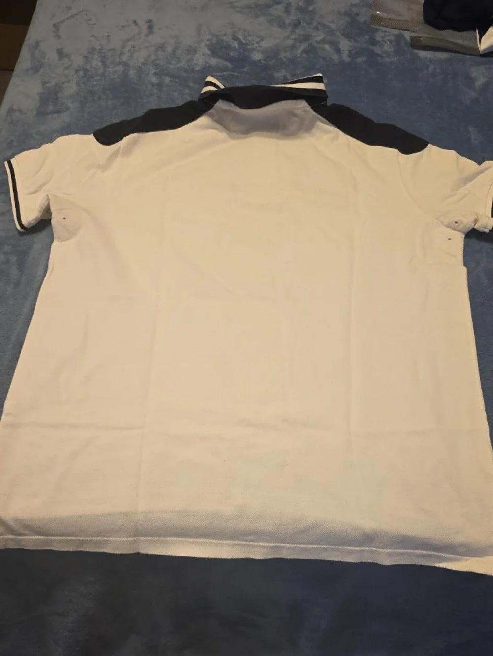 Polo by Ralph Lauren White and Navy Embroidered Short-Sleeve Polo
